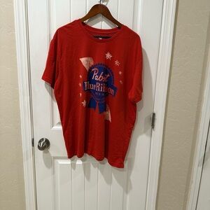 Pabst Blue Ribbon Red Short Sleeve Tee